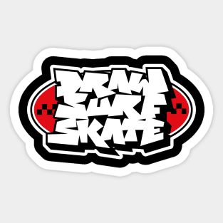 Draw Sure Skate ICon Sticker